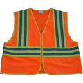 Petra Roc Inc Petra Roc Two Tone DOT Safety Vest W/1" Reflective Tape, Class 2, Polyester Solid, Orange, S/M OV2-CB2-S/M